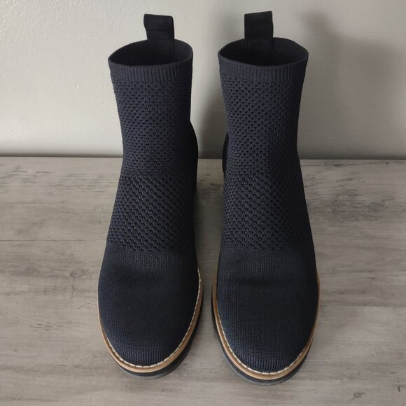 Eileen Fisher - black low wedge ankle boots booties - EUC - size 8.5 - Picture 3 of 7